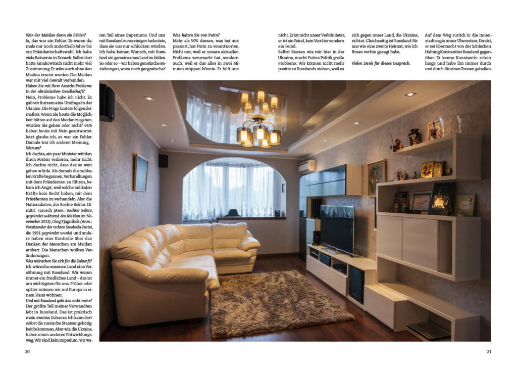Kiew in der Ukraine, Wohnzimmer